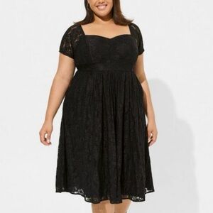 Torrid Black Lace Midi Dress